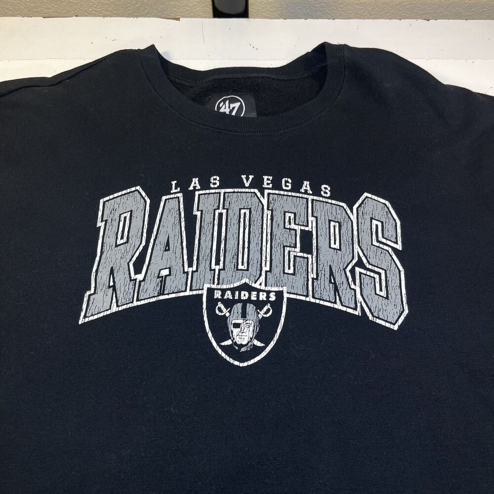 LAS VEGAS RAIDERS NFL FOOTBALL Pullover Crewneck SWEATSHIRT Sz Mens XXXL '47